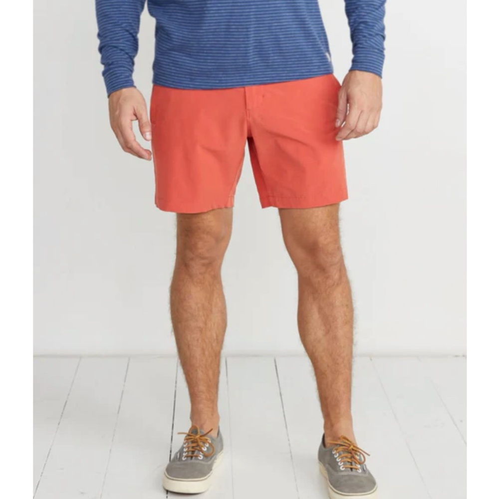 Marine Layer Men’s Summer Short In Baked Apple Size L Elastic Waist Casual
